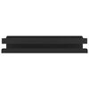 vidaXL Рафт за душ, черен мат, 30x10x6 см, неръждаема стомана 304