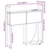 vidaXL Табла за легло за съхранение с зарядна станция Опушен дъб 90 cm