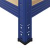 vidaXL Стелаж с 5 рафта, сини, стомана и инженерно дърво
