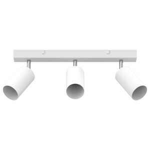 vidaXL Таванен спот с прожектори Бяло 38 x 6 x 16 см Метал