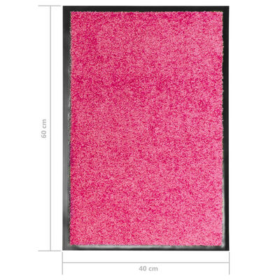 vidaXL Перима изтривалка, розова, 40x60 см