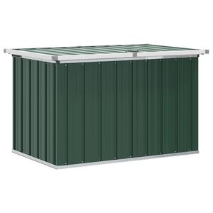 vidaXL Градинска кутия за съхранение, зелена, 109x67x65 см