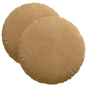 vidaXL Възглавници за седалки 2 pcs Кафяво &Oslash; 40 x 13 см Кадифе