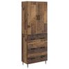 vidaXL Комплект шкафове 2 pcs Старо дърво 66 x 34,5 x 90 см