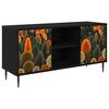 vidaXL ТВ шкаф ZAANDAM 102 x 33 x 51 см Черен дъб Инженерна дървесина