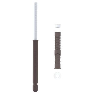 vidaXL Корпус за плаващи рафтове 12 pcs Кафяво Ø10 x 170 mm Стомана