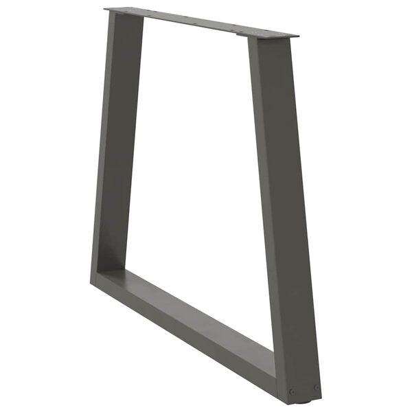 vidaXL Крака за трапезна маса, V-образни, 2 бр., антрацит, 100x(72-73,3) см, стомана