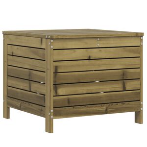vidaXL Градинска табуретка, 62x63,5x53,5 см, импрегнирано борово дърво