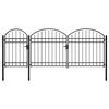 vidaXL Врата за ограда с аркиран връх ASSEN 400 x 175 cm Стомана
