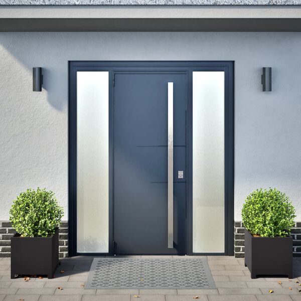 vidaXL Градински кашпи, 2 бр, черни, 40x40x40 см, стомана