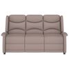 vidaXL 3-местен масажен реклайнер, таупе, микрофибърна тъкан