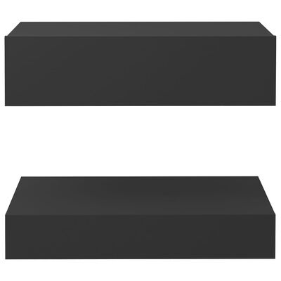 vidaXL Нощни шкафчета, 2 бр, сиви, 60x35 см, ПДЧ