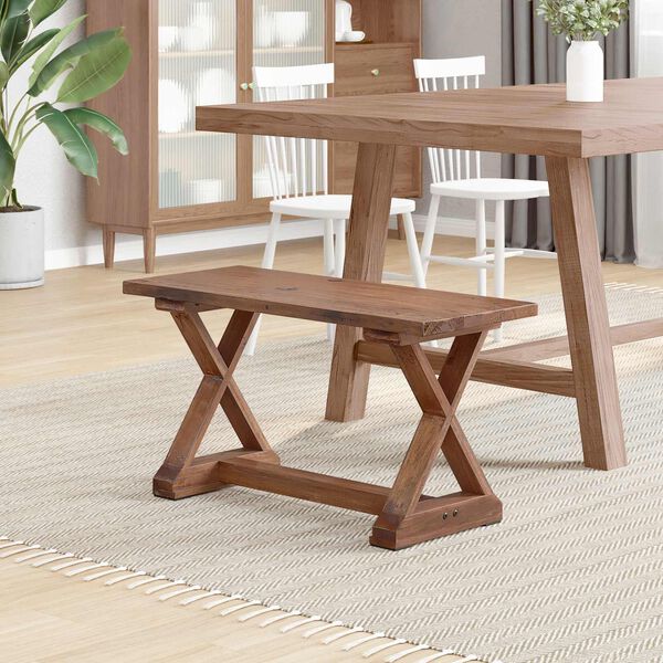 vidaXL Пейка Естествен 85 x 35 x 45 см Масивна регенерирана дървесина