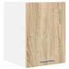 vidaXL Висящ шкаф Сонома дъб и бяло 30 x 31 x 40 см