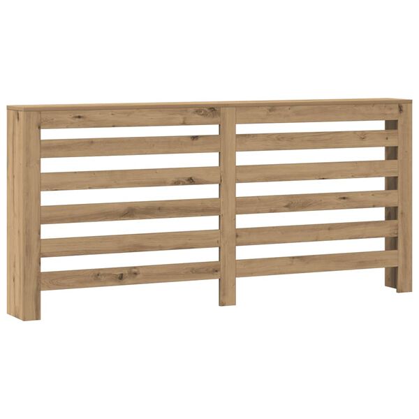 vidaXL Капак за радиатор, дъб артизан, 175x20x82 см, инженерно дърво