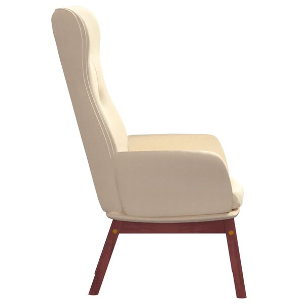 vidaXL Релакс стол, кремав, текстил