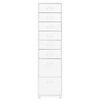 vidaXL Мобилен офис шкаф, бял, 28x41x109 см, метал