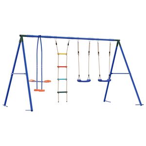 vidaXL Комплект за люлка на открито Многоцветен 330 x 185 x 185 см