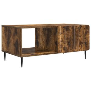 vidaXL Масичка за кафе Опушен дъб 90 x 50 x 40 cm Инженерна дървесина