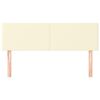 vidaXL Табла за легло, кремава, 144x5x78/88 см, изкуствена кожа