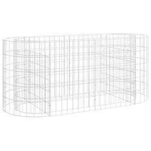 vidaXL Габион повдигната леха, поцинковано желязо, 120x50x50 cм