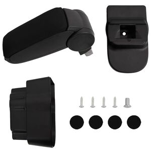 vidaXL Подлакътник за кола за OPEL CORSA D (2007-2014) черен 12x37x(31-48) см ABS