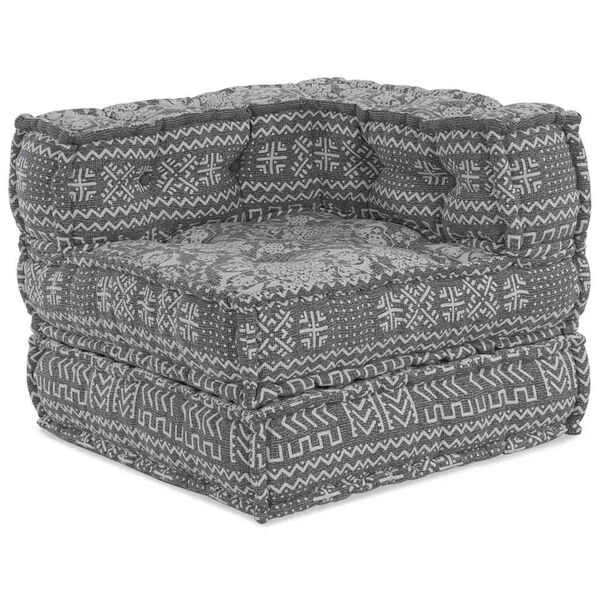 vidaXL Модулен ъглов диван Светлосиво 70 x 70 x 56 см текстил