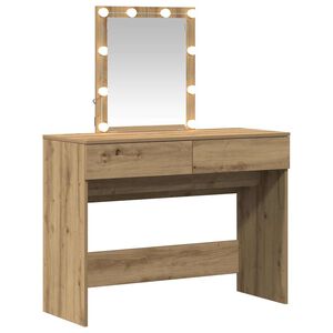 vidaXL Тоалетка Дъб 100 x 40 x 130 см Инженерна дървесина