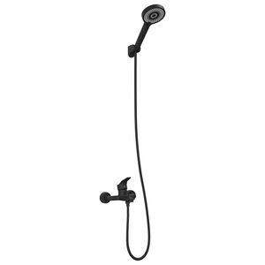 vidaXL Комплект душова глава Черно G 1 / 2 инча