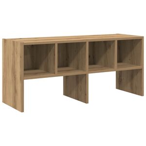 vidaXL Стелаж за обувки, стифиращи, дъб артизан, 89,5x30x40 см