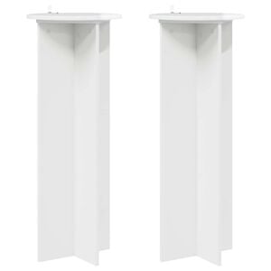 vidaXL Стойка за растения 2 pcs Бял гланц &Oslash;40 x 100 см