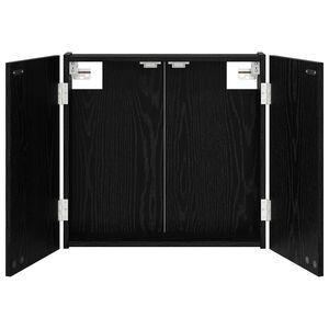 vidaXL Кабинет за дартборд Черен дъб 56 x 12 x 53,5 см