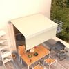 vidaXL Автоматично прибиращ се сенник с щора, 3,5x2,5 м, кремав