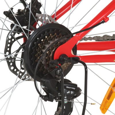 vidaXL Планински велосипед, 21 скорости, 26 цола, 36 см, червен