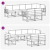 vidaXL Комплект дивани за открито 8 pcs Натурален и Крема