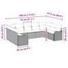 vidaXL Градински Софа Комплект със съхранение 9 pcs Сив полиратан