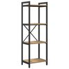 vidaXL Рафт за книги 40 x 30 x 119 см Инженерна дървесина Дъб