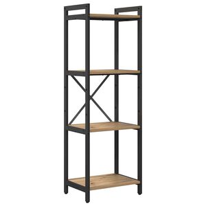 vidaXL Рафт за книги 40 x 30 x 119 см Инженерна дървесина Дъб