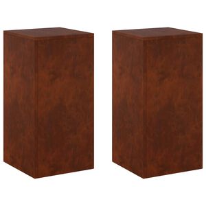 vidaXL Стойка за растения 2 pcs Ръждясало 30 x 30 x 60 cm