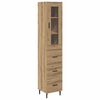 vidaXL Висок шкаф Дъб 34,5 x 34 x 180 см Инженерна дървесина