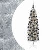 vidaXL Изкуствена тясна коледна елха с топка 180 см 300 LED светодиода