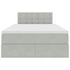vidaXL Легло с място за съхранение Светлосиво 120 x 190 cm Кадифе
