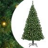 vidaXL С изкуствено коледно дърво с 300 LED светодиода Зелен 180 cm
