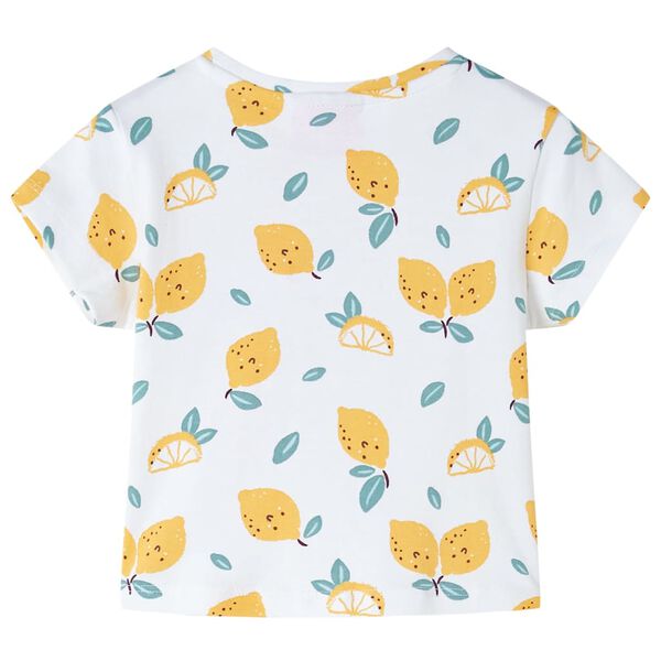 Детска тениска със завързване отпред, екрю, 140