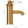 vidaXL Смесител за баня, златист, 130x180 мм