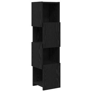 vidaXL Ъглов шкаф 25,5x25x102см Инженерна дървесина Черния дъб
