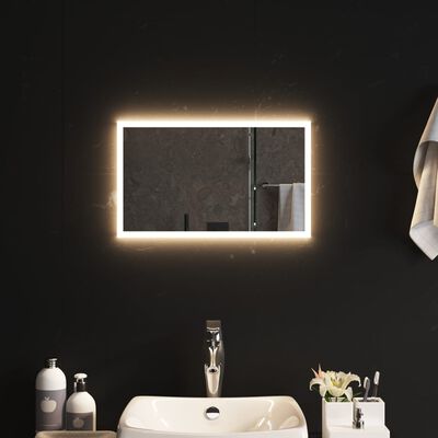 vidaXL LED огледало за баня, 50x30 см