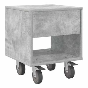 vidaXL Нощно шкафче Циментено сиво 40,5 x 40 x 48 см