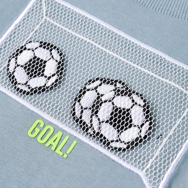 Детска тениска с дълъг ръкав, светлосиня, 128