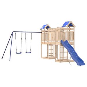 vidaXL Комбинирано детско съоръжение за игра на открито, бор масив